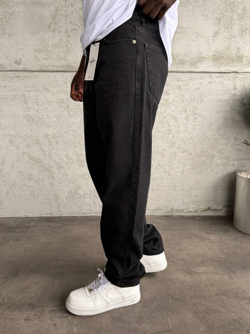 Black Washed Baggy Jeans