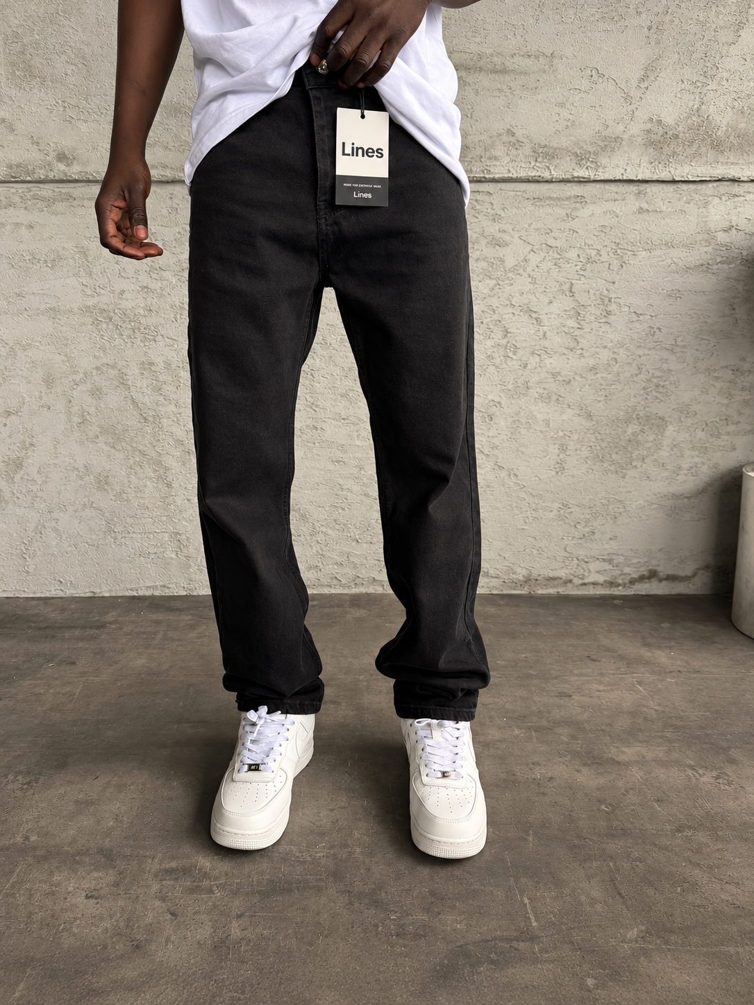 Black Washed Baggy Jeans
