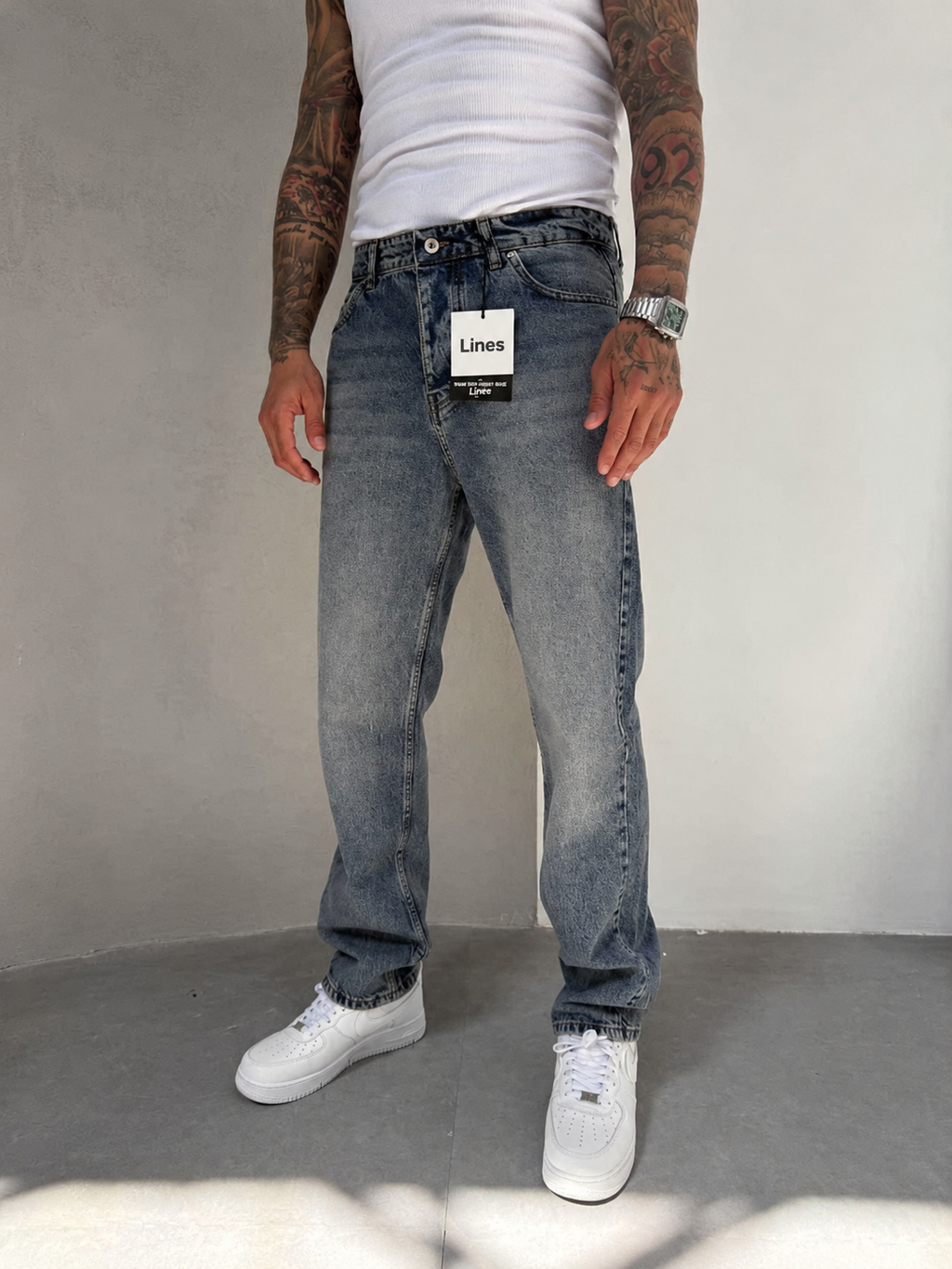 Washed Baggy Jeans
