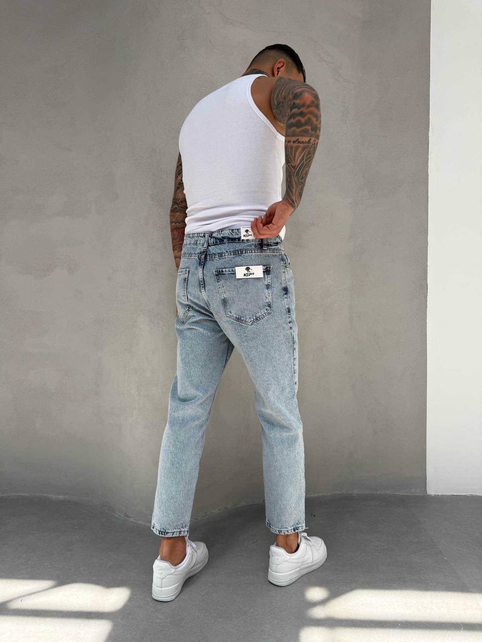 Ice Blue Boyfriend Jeans