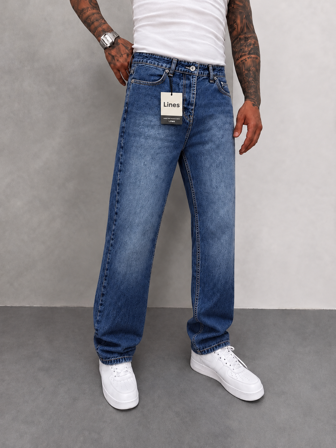 Blue Washed Baggy Jeans