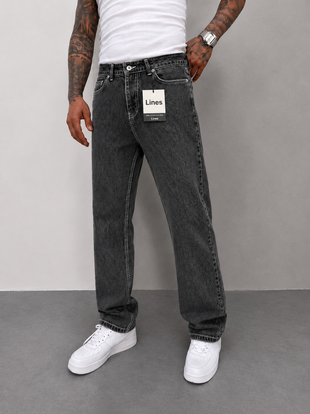 Charcoal Baggy Jeans