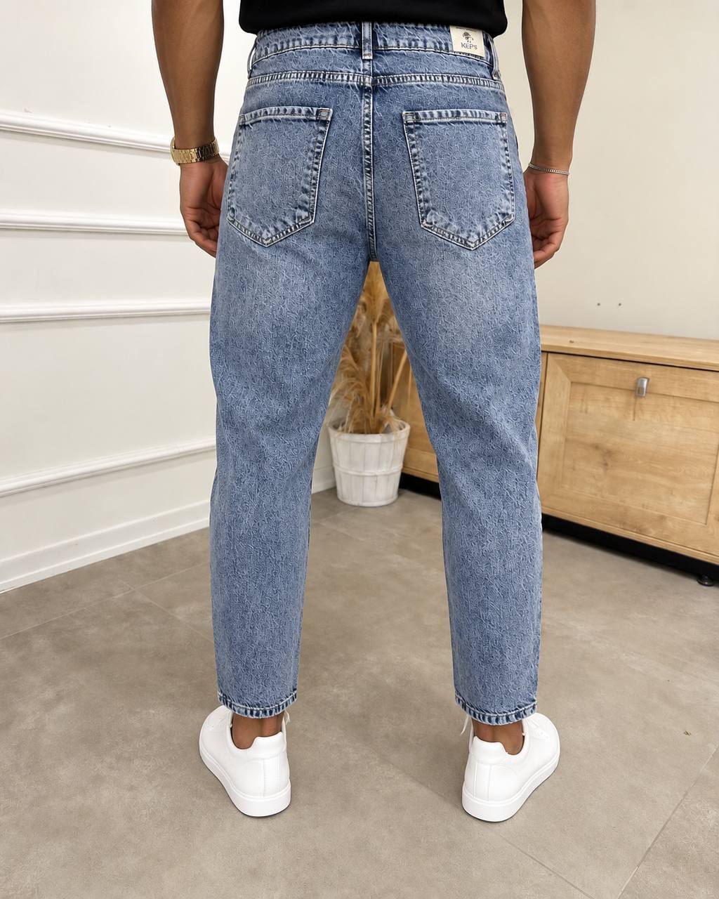 Light Blue Washed Boyfriend Jeans