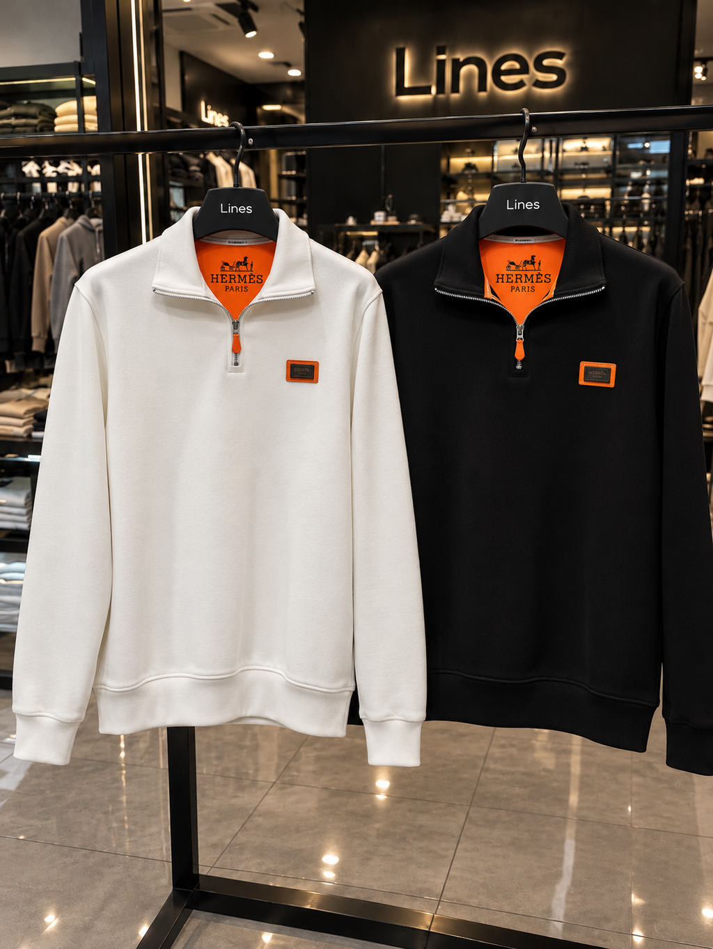 Hermes Half Zipper (piqué)