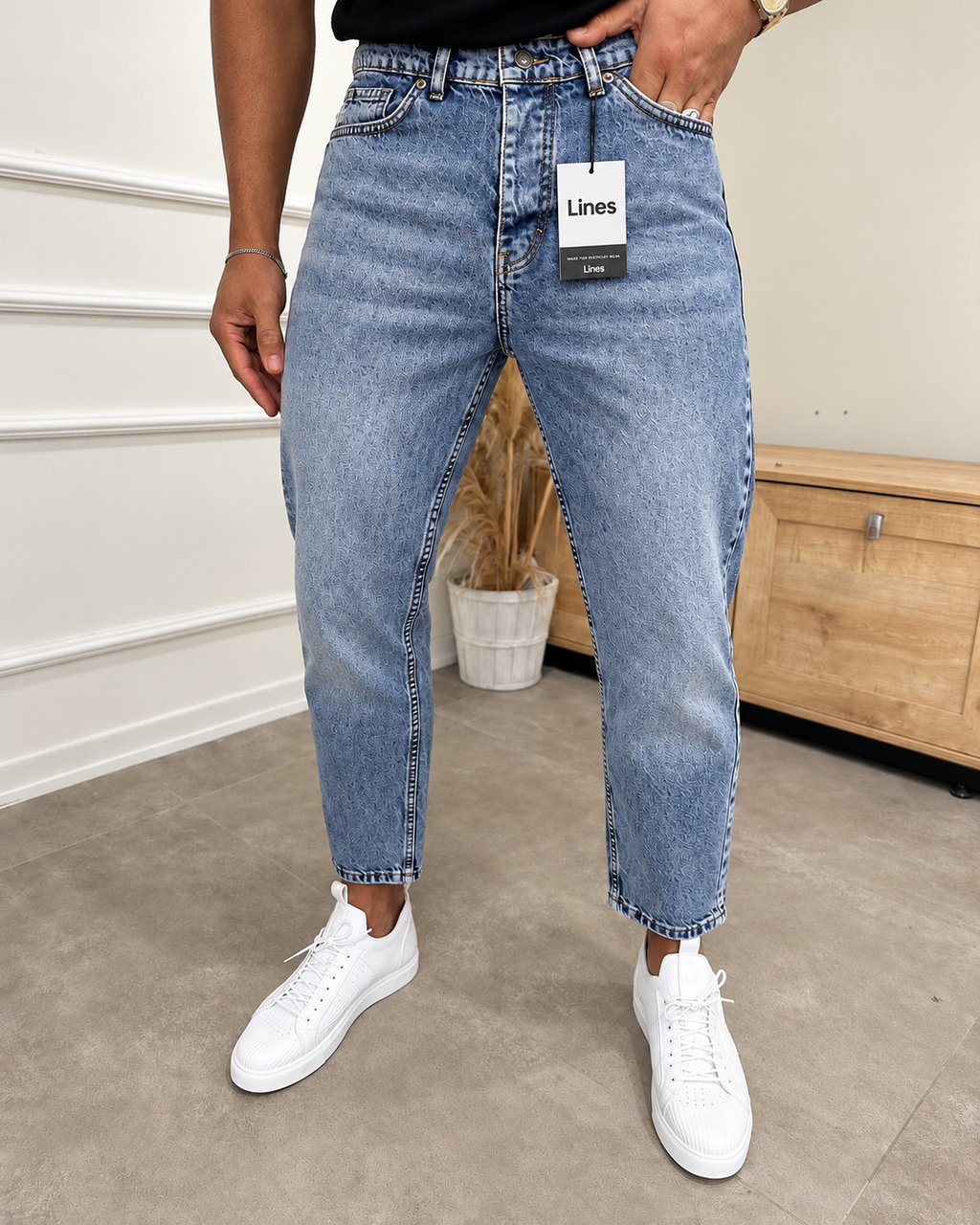 Light Blue Washed Boyfriend Jeans